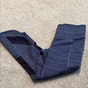 Athleta Navy Textured Leggings